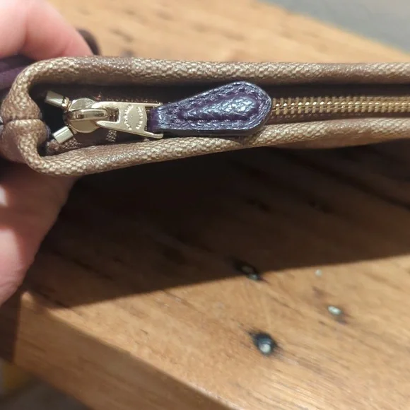 Coach Tan Signature Wristlet - Picture 6 of 9